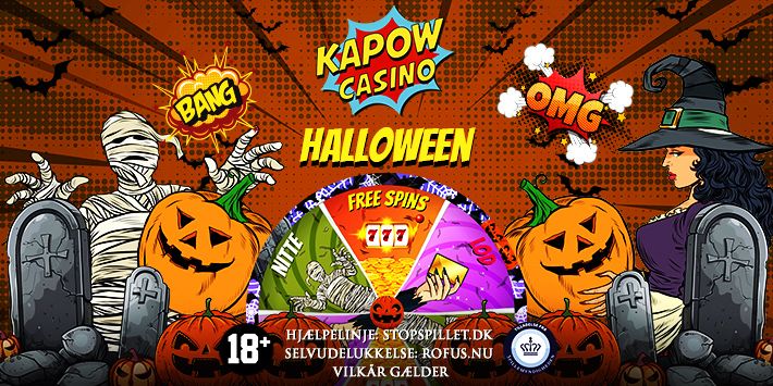 Kapow Casino Halloween bonus hos online casino i Danmark