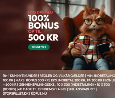 Casinostuen Velkomstbonus Banner på casinostuens side