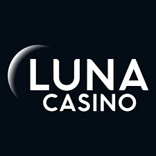 Luna Casino Danmark Logo sort baggrund hvid tekst