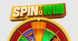 OneCasino Spin To Win hjul med grønne og orange elementer