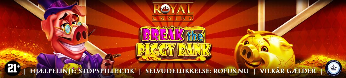 Royal Casino Danmark Break the Piggy Bank Octoplay banner