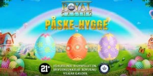 Royal Casino Danmark Påske-hygge påskespil med farverige påskeæg og en regnbue