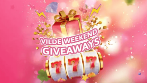 Vilde Weekend Giveaways GetLucky casino spillemaskine med lyserød baggrund og elementer fra casino på nettet