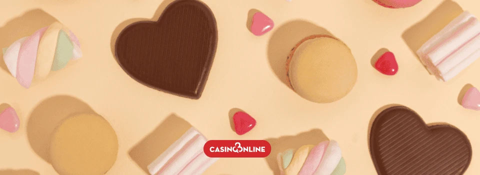 Casino Online DK casinospil med madtema og sliktema spilleautomater på nettet billede af forskelligt slik