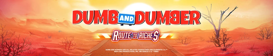 Dumb and Dumber Route to Riches Blueprint Gaming logo ørken banner