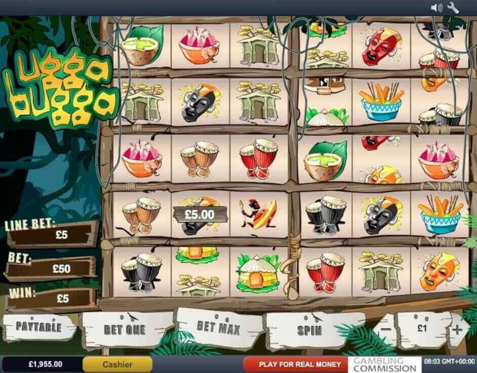 Ugga Bugga Online Spillemaskine med høj RTP Screenshot af Gameplay