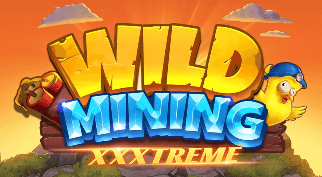 Wild Mining XXXtreme Banner med en kylling og gule og blå farver
