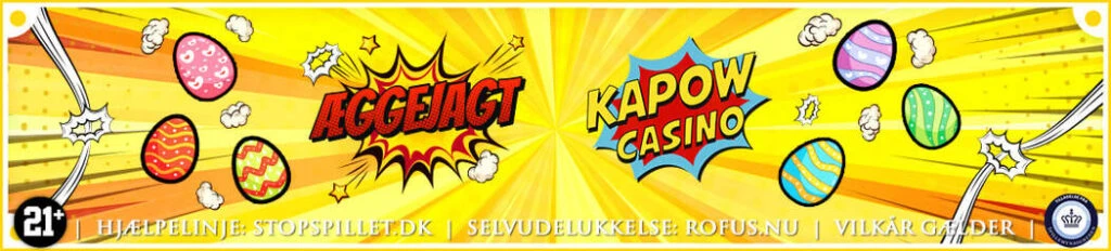 Kapow Casino Danmark Æggejagt påskespil online påskeæg og et farverigt påsketema