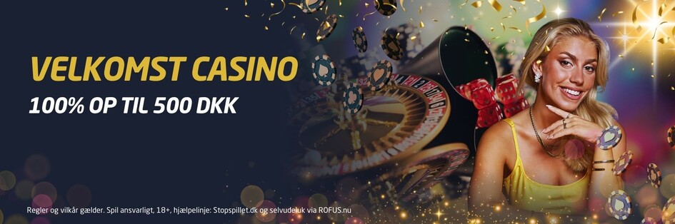 JackpotBET Casino velkomstbonus 100% op til 500 kroner