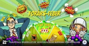 Kapow Casino Forårsfeber Dagligt Spin i Lykkehjul Banner