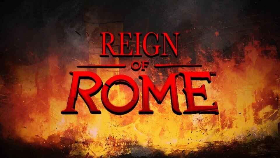 Reign of Rome Hacksaw Gaming spil casino Banner med rød skrift