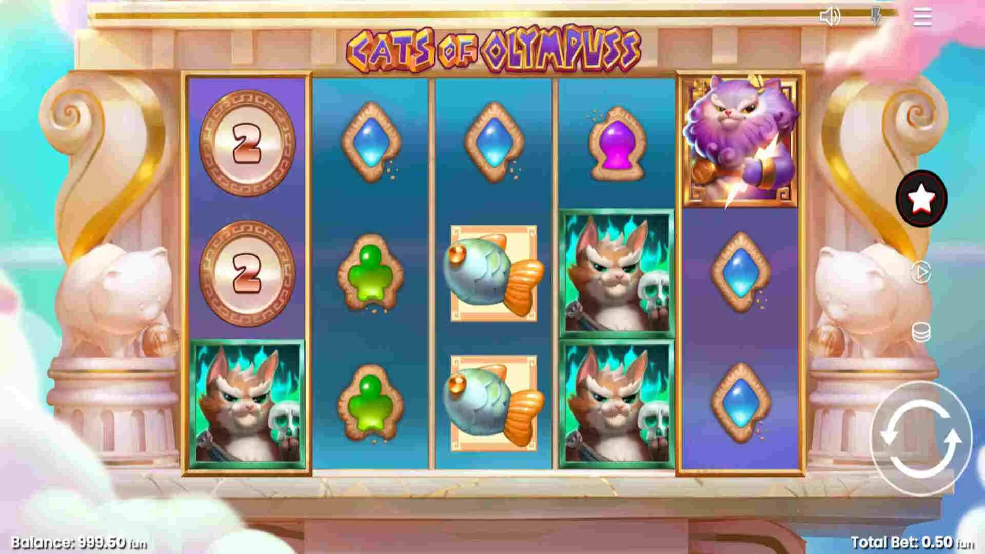 Casino Online DK nyt casinospil juni 2025 Cats of Olympuss fra Push Gaming