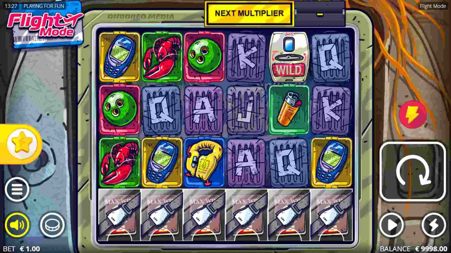 Casino Online DK Flight Mode fra NolimitCity spilleudvikleren screenshot af gameplay