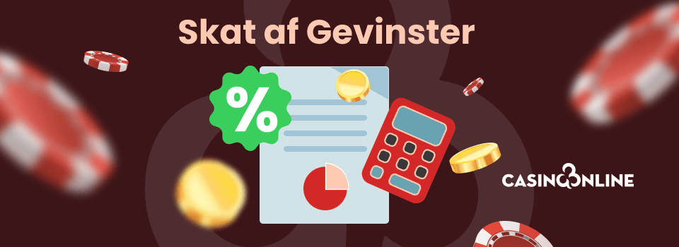 Skat af casino gevinster banner med tekst
