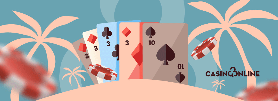 Caribbean Poker banner med kort