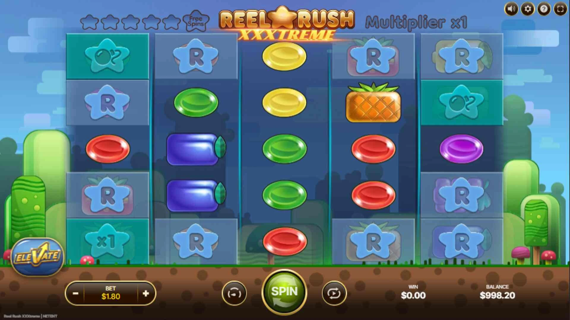 NetEnt Games Reel Rush XXXTreme Screenshot af Gameplay