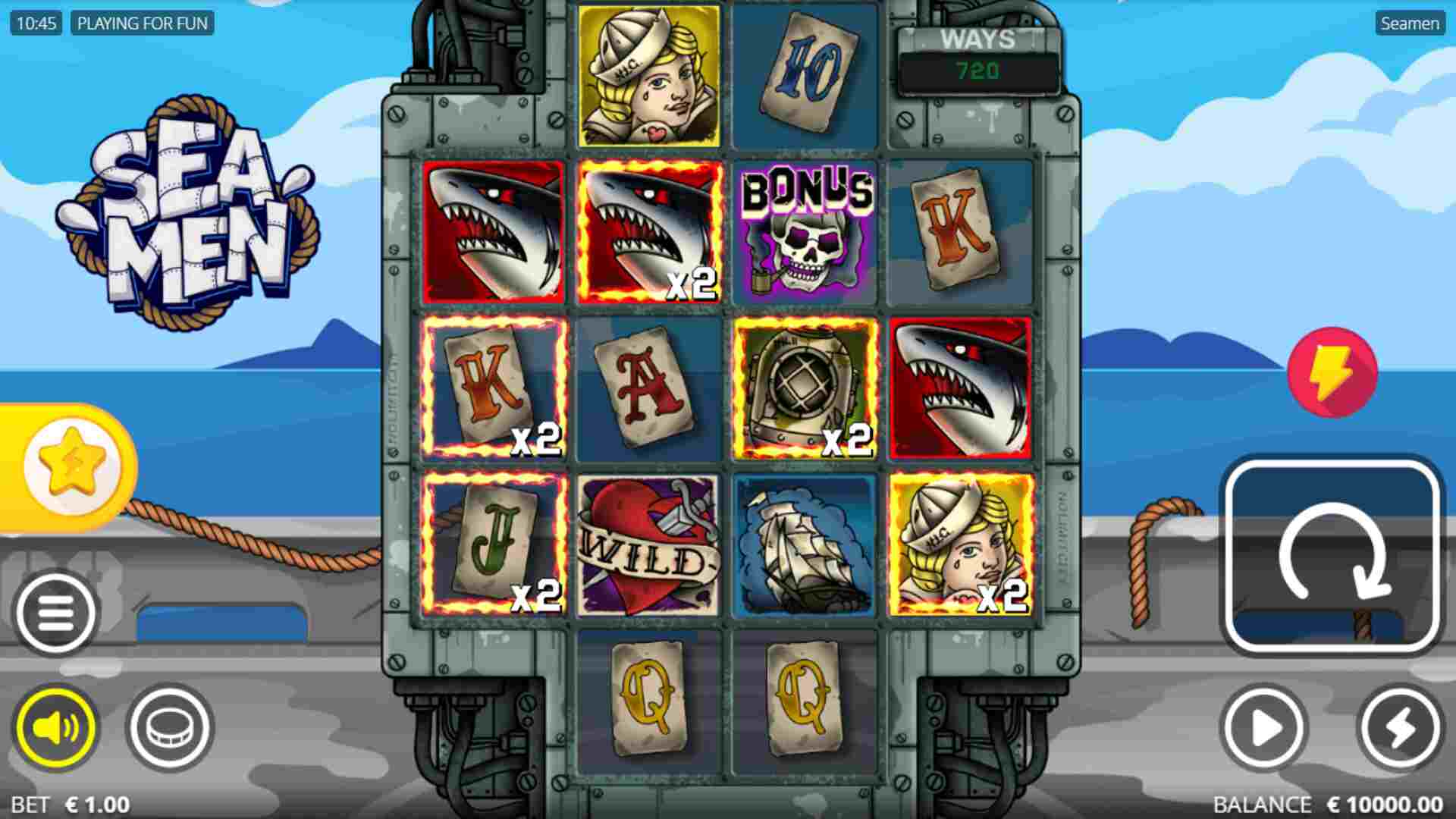NoLimit City spilnyhed Seamen Screenshot af gameplay