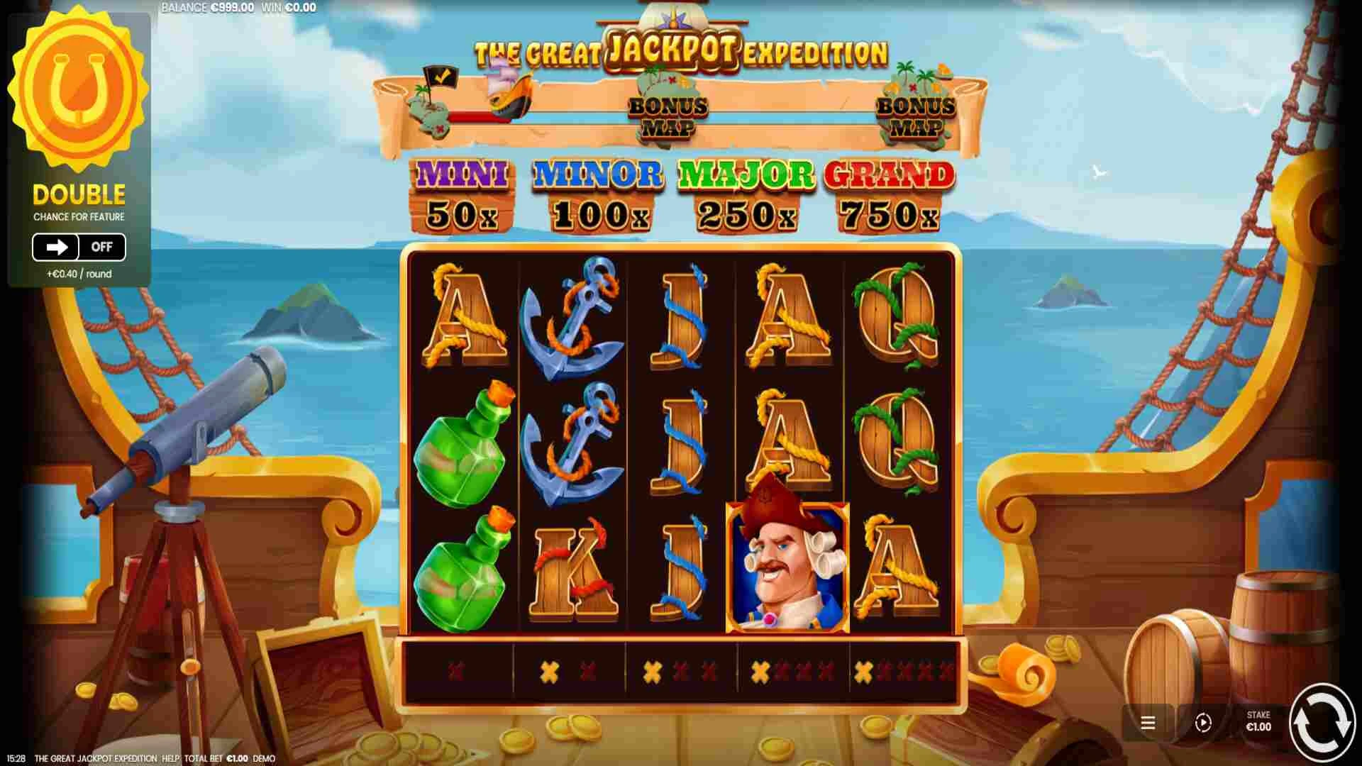 Screenshot af gameplay fra the Great Jackpot Expedition fra Octoplay